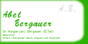 abel bergauer business card